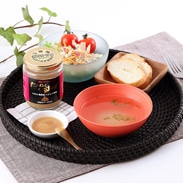 香り豊かな青森産にんにく100％使用！　にんにくスープ〈中〉　｜　株式会社昭仁・東京都