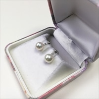 花珠真珠 ブラピアス 伊勢志摩産 アコヤ本真珠 7.0～7.5mm K14WG 〔ピアス1ペア、専用ケース、保証書〕