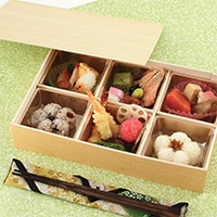 折箱でお弁当を豪華に演出〈松花堂・大〉6仕切(10個セット)| 株式会社日野折箱店・広島県