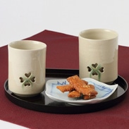 大堀相馬焼〈 織部夫婦ゆのみ 〉KACHI-UMAプロジェクト(主催ガッチ)・福島県