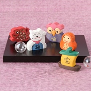 手仕事の温かみ木のぬくもりを楽しむ 立体パズル〈 福セット 〉中 | ウッディワーク岡田・滋賀県