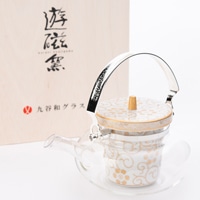 九谷和グラス　九谷ちろり　白粒鉄仙　〔ガラス注器、氷器〕　清峰堂株式会社・石川県