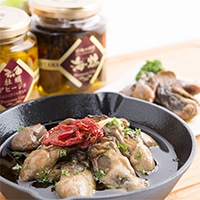 プレミアムライン〔牡蠣の燻製オリーブオイル漬け200g×1 牡蠣のアヒージョ200g×1〕