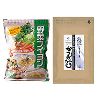 美味香 おっきいものクラブ 無化調 減塩おだし野菜ブイヨン セット〔減塩だし30パック入・野菜ブイヨン30パック入 各1袋〕
