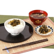 ご飯がすすむ！　高菜漬に辛子明太子を加えた　しゅうぼう漬