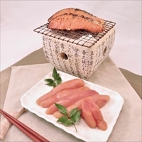 紅鮭・辛子明太子詰合せ 〔紅鮭350g(5切)、無着色辛子明太子200g〕 魚介