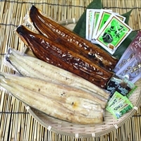 浜松 浜名湖 うなぎ蒲焼 白焼 4人前 長焼き 〔うなぎ蒲焼×2、うなぎ白焼×2、たれ山椒×2、醤油×2、わさび×2、粉末吸物×4〕 鰻【沖縄県・離島 配送不可】