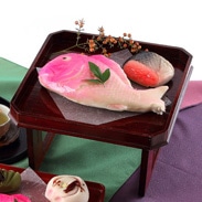 練り切りあんで作った祝い菓子 引き菓子(大) 小浜屋菓子店・新潟県