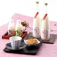 御神水源どぶろく「千穂まいり」とあまざけ+植物性乳酸菌「ちほまろ」各2本 宮城県・高千穂ムラたび〔千穂まいり(300ml)×2・ちほまろプレーン(150g)×1・ちほまろへべす(150g)×1〕