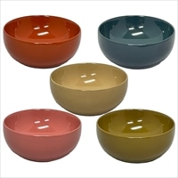 川連漆器 3寸小鉢 5色セット 〔橙・鴬・白茶・撫子・群青〕 食器【沖縄県・離島 配送不可】