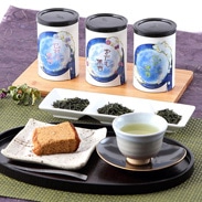 それぞれの香りと味わいを楽しむ おくみどり茶 三姉妹セットA (紙缶仕様)