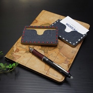 デニムと木の組み合わせが魅力的 名刺ケース(Denim Combination) WOOCA