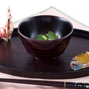 国指定伝統工芸品川連塗り椀リーニュ溜　株式会社阿部健吉商店・秋田県