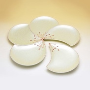 梅花びら（白）銘々皿（5枚セット）