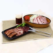 こだわりの手づくりハム・ソーセージセット 〔 スライス(ロースハム、ポークハム、ベーコン、ショルダーベーコン)ウインナー、行者菜、フランクフルト2本〕 山形県名産 草岡ハム