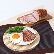 燻製ロースハム・ベーコンセット 〔 ロースハム750g、ベーコン450g〕 山形県名産 草岡ハム