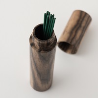 銘木工芸山匠 京都美山 職人手作り 線香筒〔径30mmx180mm〕