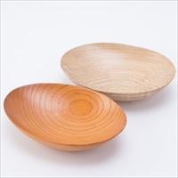 銘木工芸山匠 インテリアにもおしゃれな木の器 銘木器 中サイズ〔2枚〕