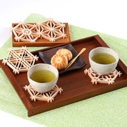 職人がを技を競い、生み出した伝統模様　「組子コースター　５個セット」