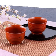 落ち着いた色合いが食卓を和ませる　山中塗　根来汁椀揃