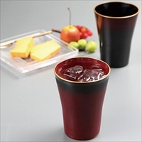 ぼかし塗 フリーカップペア 〔約径8.5×高さ11cm〕 石川県 カップ 加賀土産 東出漆器店