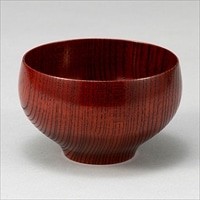 山中漆器 木の器 プレミアム 汁椀 朱 〔Φ11.5×高さ7cm〕 食器