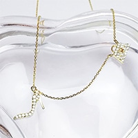 エリズ・オリジナルデザイン　ハンドバッグ＆ハイヒールモチーフ ネックレス（ゴールド）