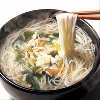 鳥菜にゅう麺 袋入8食セット 〔(めん48g・かやく・スープ)×8〕 そうめん 即席めん 坂利製麺所