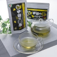 桑茶・パウダーセット 甲斐市商工会・山梨県 甲斐市産厳選桑の葉100%の「桑茶」「桑の葉パウダー100g」の詰め合せ。