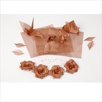 金網折り紙 ORIAMI 純銅サイズ違いセット 〔15cm角・18cm角 各3枚入〕 折り紙 金属製 手芸 東京 石川金網