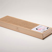 桐村製材 国産ひのき 猫の爪とぎ〔爪とぎケース本体1台・爪とぎ麻1個〕