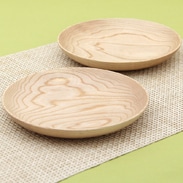 皿 セン材〔2皿組(直径１8cm×3cm×2枚)〕