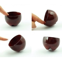 RAKUZEN 倒れても起き上がる漆塗りのぐいのみ らく杯〔直径70mm×高さ50mm 〕