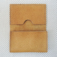 クラフト工房DRF イノシシ革の名刺入れ〔縦70mm×横105mm×厚さ8mm〕