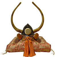 黒田長政 兜 〔兜本体、座布団〕 インテリア雑貨 置き物