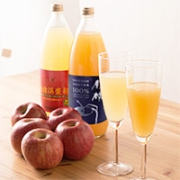 五代農産加工 青森県 つがる岩木完熟りんご 果汁100%ジュース 林檎倶楽部 飲み比べセット〔1000ml×2種×各3〕【沖縄・離島 配送不可】