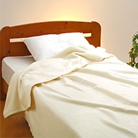 ルナール 寝具で人々の健康と笑顔を 快適な睡眠 無漂白無着色 綿毛布 (毛羽部分)〔シングル140×200cm〕