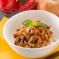 リストランテホンダ 本多哲也監修 国産牛と完熟トマトのイタリアン牛丼〔130g×5〕【沖縄・離島 お届け不可】