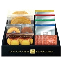 ドトールコーヒー＆バウムクーヘン 詰め合わせ 〔バウムクーヘン、ミニバウム2種、クッキー、ドリップコーヒー4種、紅茶ティーバッグ〕 洋菓子