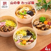 岐阜 一力屋 飛騨 美濃白川 山の幸 わっぱ飯 詰め合わせ 〔飛騨牛と白川茶飯 他全4種 各約170g〕弁当 ごはんもの