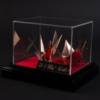 親子鶴〔16cmx13cmx9cm〕 新潟県 置物 工房おぐに