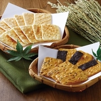 うすば焼せんべい 〔(海老×10)×2・(あおさ海苔×10)×2・黒胡麻×9・海苔巻×9〕 せんべい 和菓子