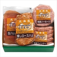 トンデンファーム 燻しロースハムとバラエティーセット4種 〔燻しロースハム・荒挽ウインナー・荒挽ソーセージ・生ハムロース〕 ハム