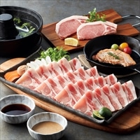 榛名ポークしゃぶしゃぶ肉＆ステーキ肉 〔しゃぶしゃぶ用ロース肉500g、ステーキ用ロース肉500g〕 豚肉