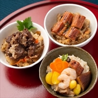 手づくり蒸籠おこわ 3種6個入 〔松阪牛85g×2、穴子95g×2、吹き寄せ95g×2〕 東京都 おこわ 寿徳庵 【沖縄・離島 お届け不可】