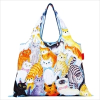 ショッピングバッグ ねこちゃんねこちゃん 〔W53×H40cm、持ち手20cm〕 バッグ エコバッグ
