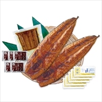 鹿児島県産 特大うなぎ蒲焼2尾 蒲焼切身1袋 セット 〔うなぎ蒲焼約250g×2、うなぎ切身80g×1、たれ・山椒各5、お吸い物×5〕 鰻【北海道・沖縄県・離島 配送不可】