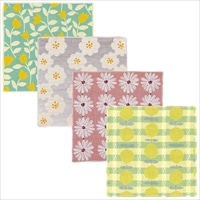 今治タオル ハンカチ 3重ガーゼ Pocchi 〔柄:Jasmy・白い花・Daisy・Lemonade、約25×25cm〕 タオルハンカチ