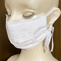 しるくレースマスク 抗菌加工仕様 1枚 〔18×11cm〕 おしゃれ マスク 日本製 群馬 Silk Story Japan