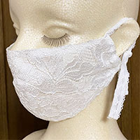 しるくレースマスク 立体型 1枚〔23×13cm〕 シルクマスク 日本製 群馬 Silk Story Japan